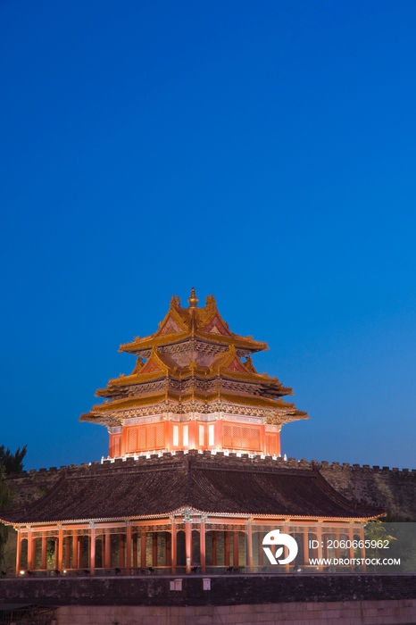 北京故宫博物院角楼夜景