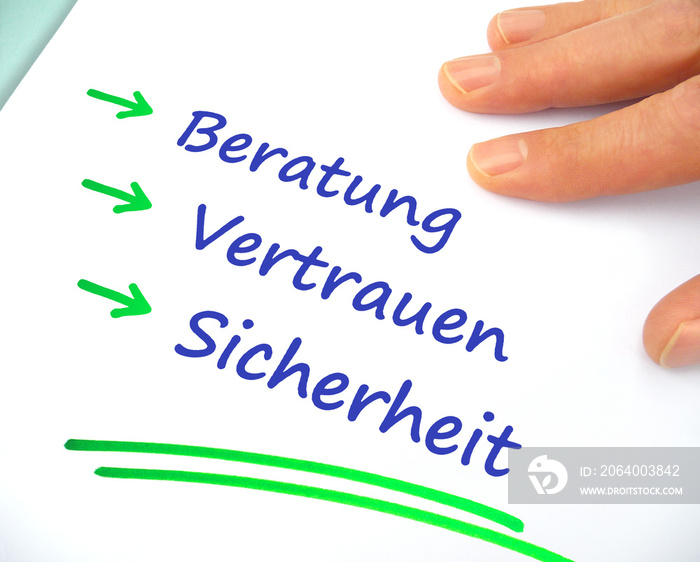 Vertauen - Sicherheit