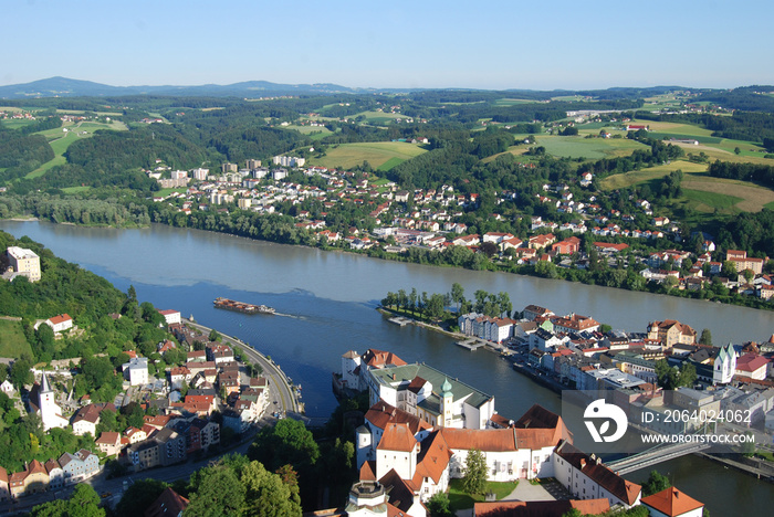 Passau - Ortspitze - Luftaufnahme