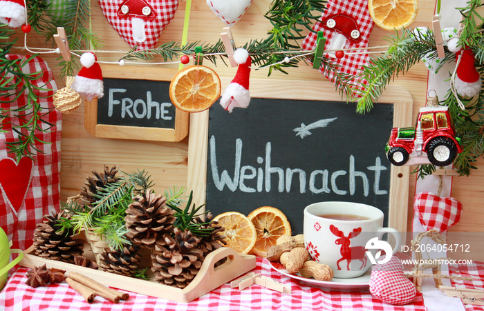 Frohe Weihnachten-Naturmort