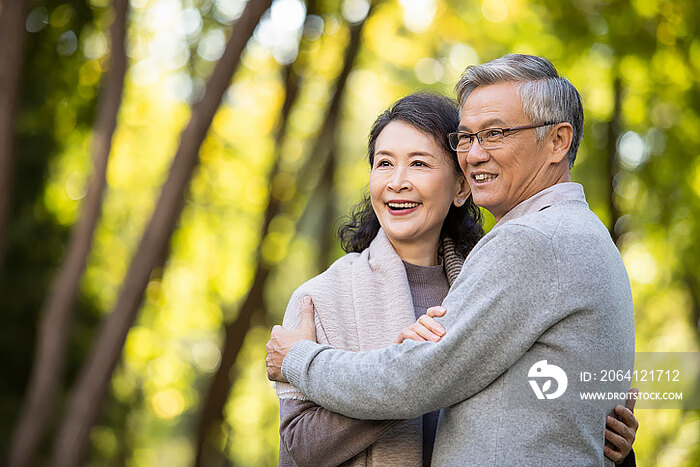 甜蜜的老年夫妇