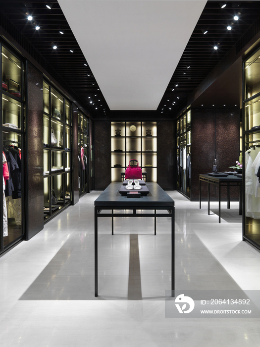 Interior of fashion boutique