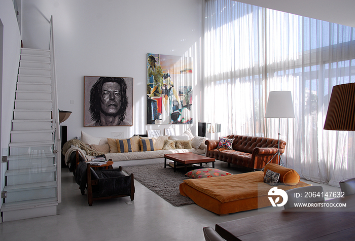Interior of living room; Argentina