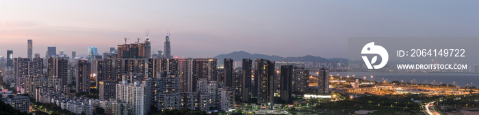 广东省深圳市南山区建筑夜景