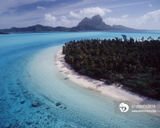 French Polynesia, Bora Bora, aerial view