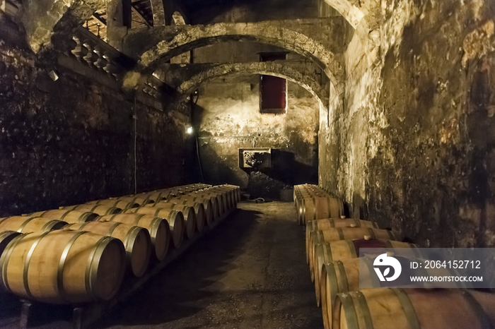 Cellar at Chateau du Taillan, Bordeaux, France