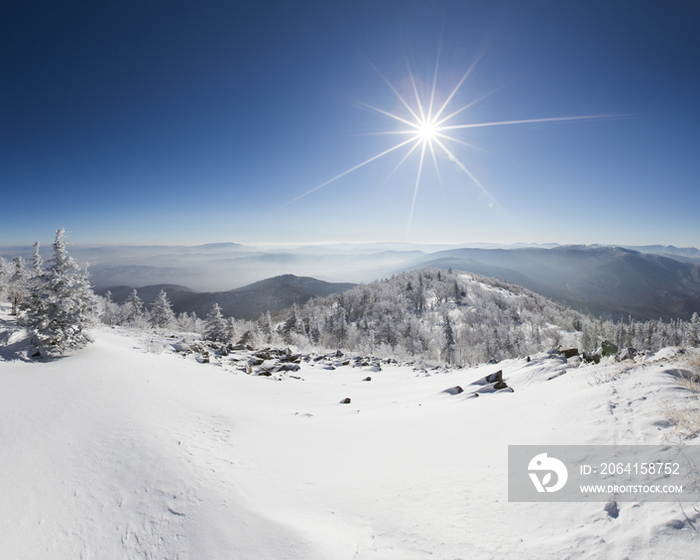 阳光雪景