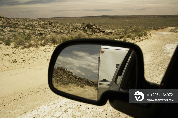 Dirt Road Through Desert