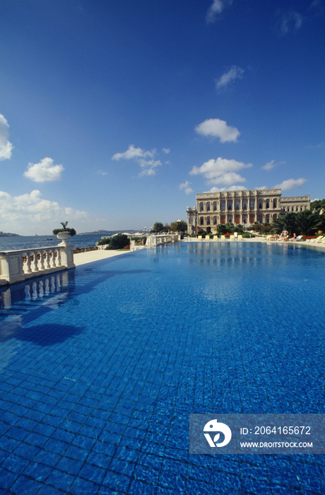 Turkey, Istanbul, swimming pool of Ciragan Palace