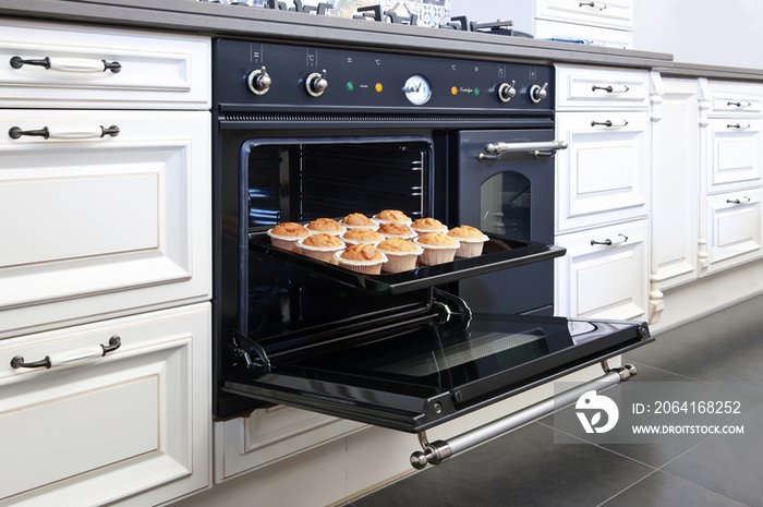 Stylish oven in a modern kitchen