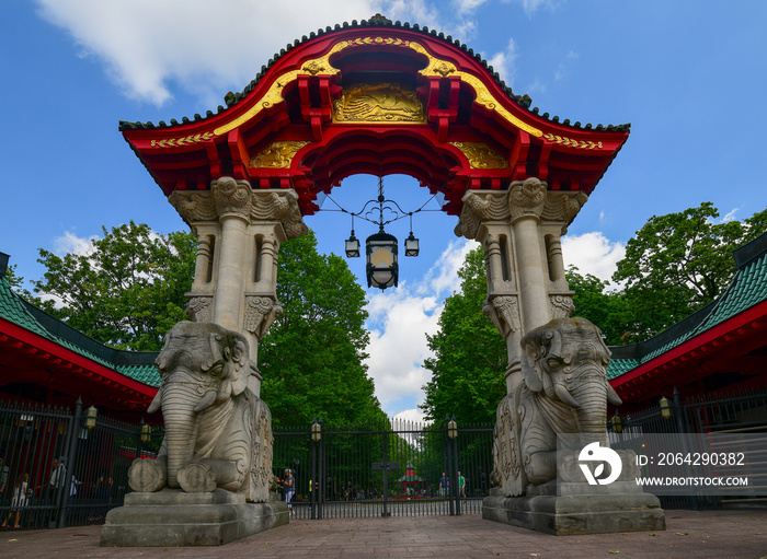 Berlin zoo entrance gate germany 