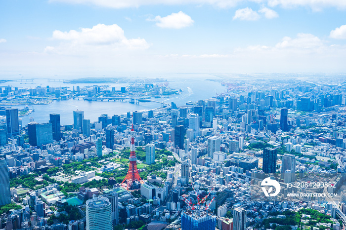 東京都心部 ヘリコプター空撮写真