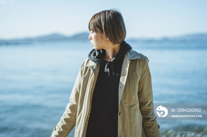 海の女性