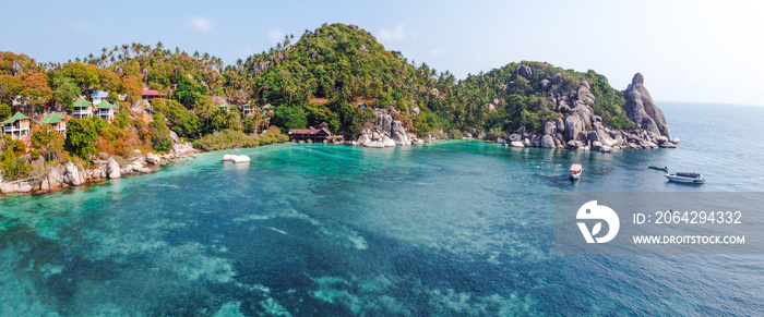 Vistas aéreas Playas de Koh Tao Tailandia