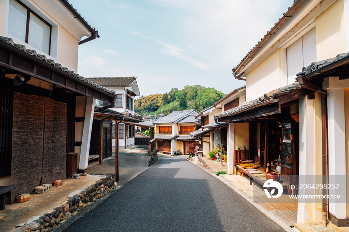 日本四国爱媛县宇智子町的日本古老传统村落