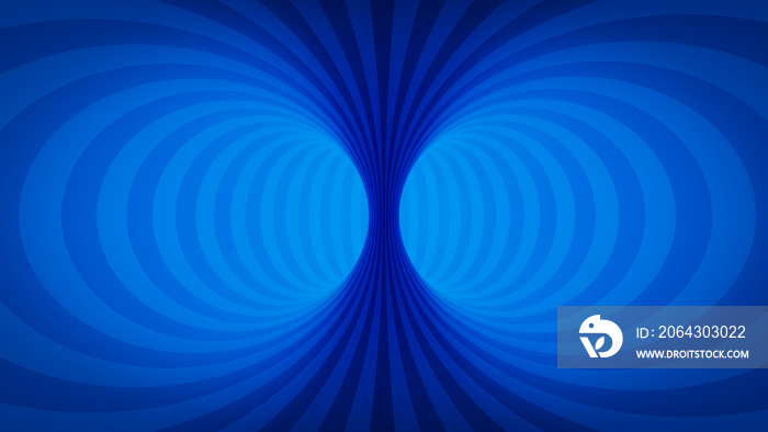 optical illusion blue tunnel