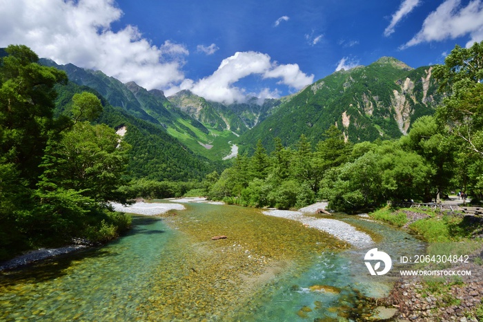 北アルプス 上高地　夏景色