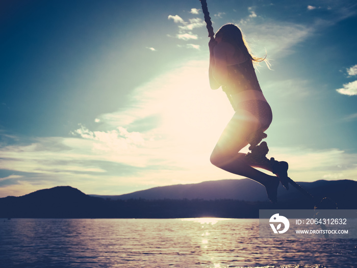 Idyllic Rope Swing Girl