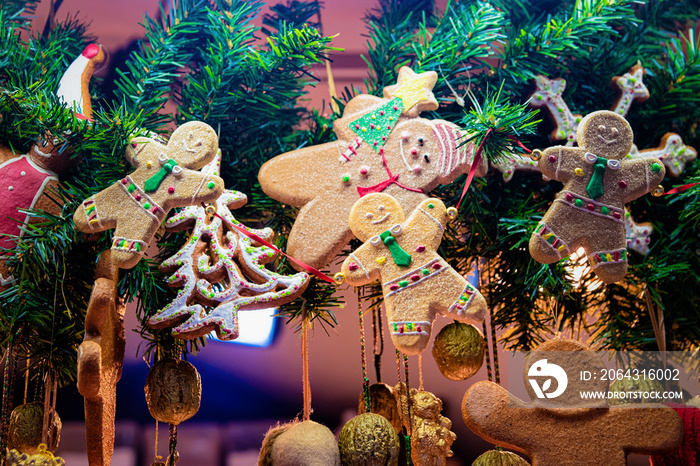 Gingerbread cookies on Christmas market on Alexanderplatz