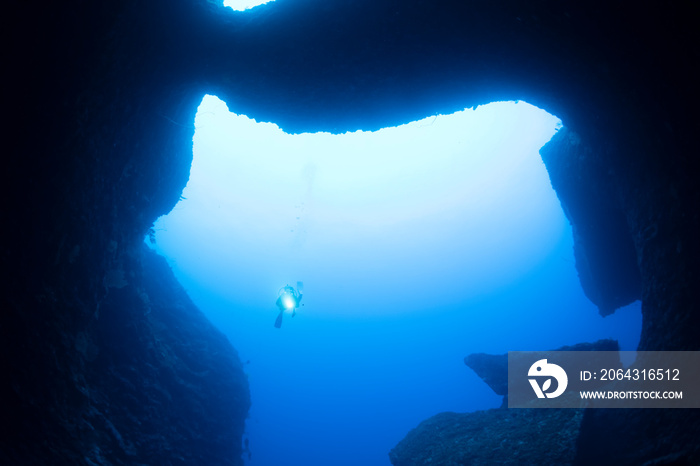 Underwater cave