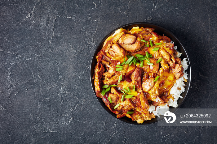 Oyakodon，日本鸡肉鸡蛋饭碗