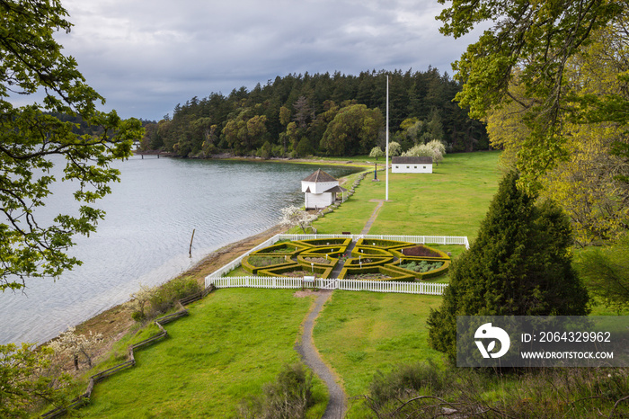 Historic English Camp on San Juan Island, Washington, USA