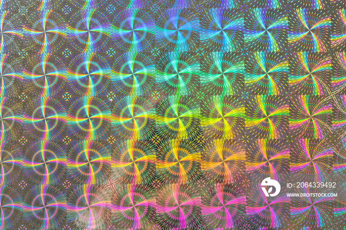 Blinking iridescent texture, closeup