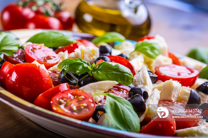 Caprese. Caprese salad. Italian salad. Mediterranean salad. Italian cuisine.