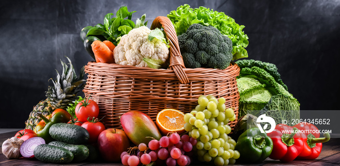 什锦有机蔬菜和水果的成分