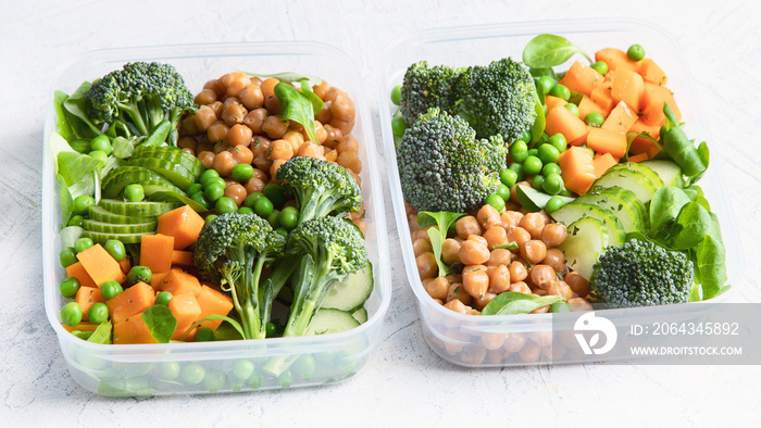 Healthy vegan lunch box