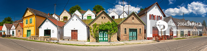 Traditional wine cellars in Villánykövesd, Hungary