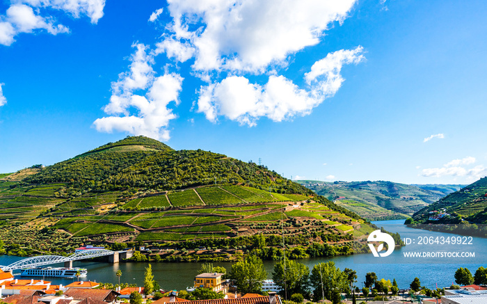 View on Landscape Of Douro Vineyards, Pinhao, Portugal