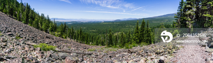 Hiking trail to the top of Black Butte, close to Shasta Mountain, Siskiyou County, Northern Californ