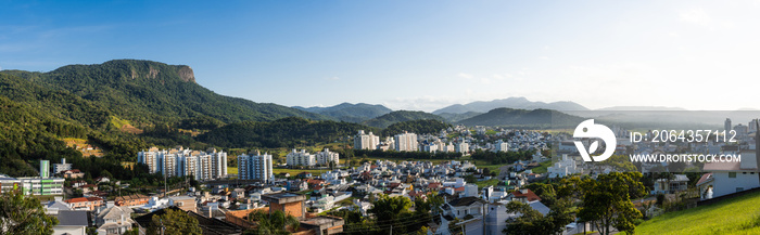 Bairro Pedra Branca in Palhoça state of Santa Catarina Brazil, image of the rock that gives the name