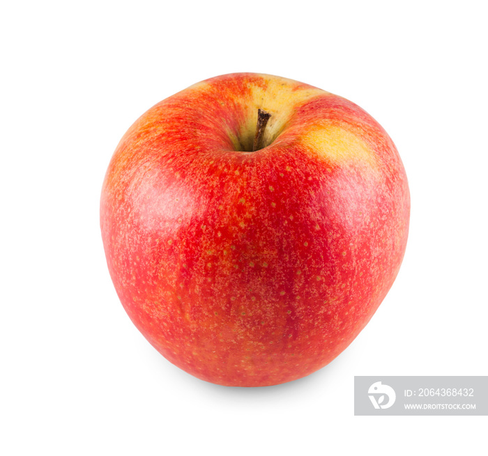 白底分离的一个成熟的新鲜苹果