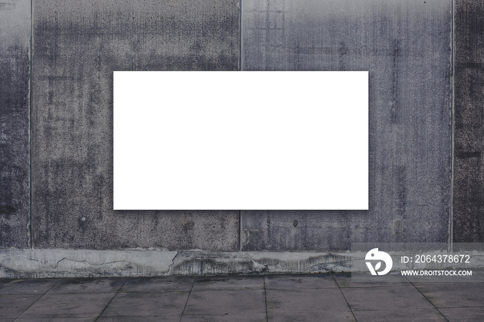 Blank advertising billboard