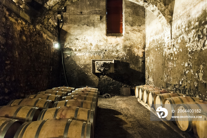 Cellar at Chateau du Taillan, Bordeaux, France