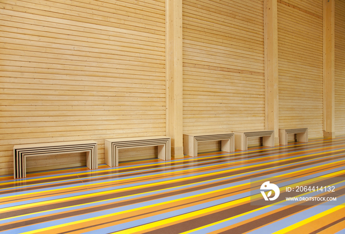 Colorful Gymnasium Floor