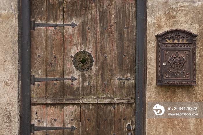 Antique Dutch Door and Mailbox