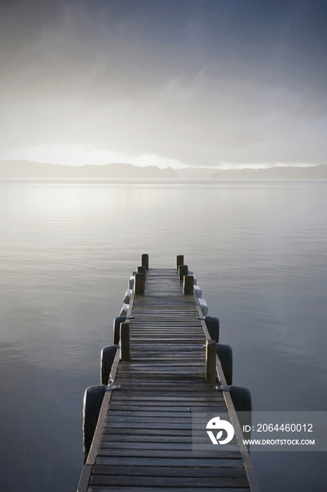 Wooden Jetty Over a Lake