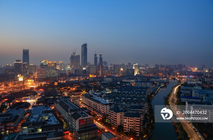 江苏省无锡城市建筑夜景