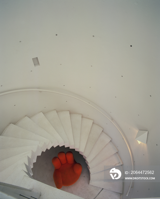 White spiral staircase