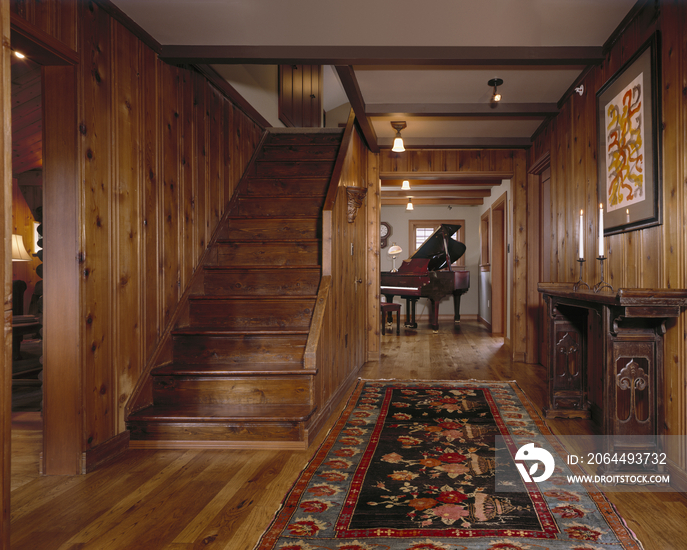 Stairs In Rustic Home