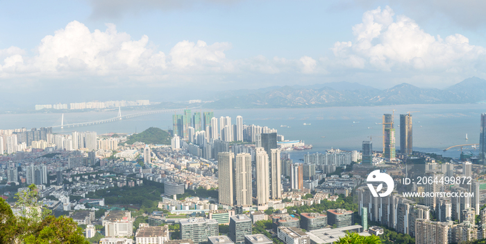 广东省深圳市深圳湾蛇口全景