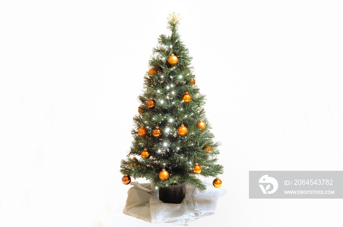 orangener Weihnachtsbaum