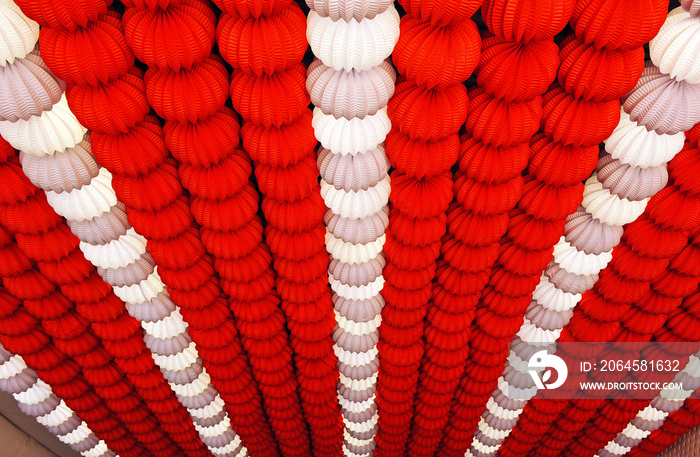 Farolillos en la caseta de Feria