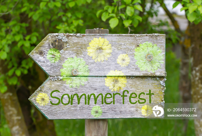 Sommerfest Wegweiser