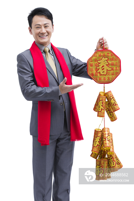 商务男士过新年