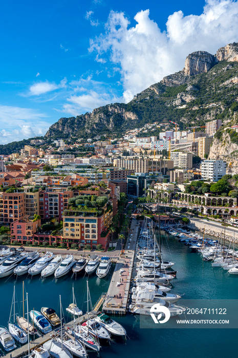 Panorama du quartier de Fonvieille à Monaco depuis le Rocher