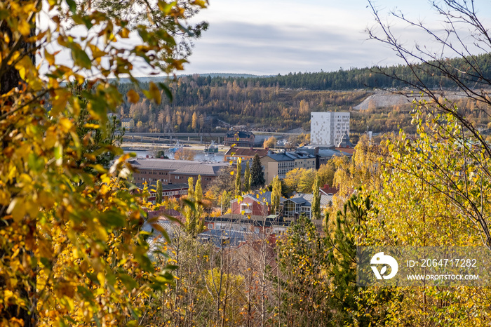 View of the city Örnsköldsvik in Sweden